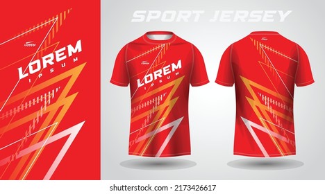 red t-shirt sport jersey design