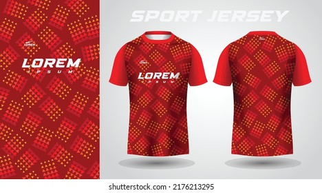 red t-shirt sport jersey design
