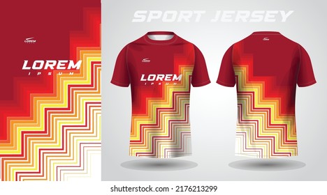 red t-shirt sport jersey design