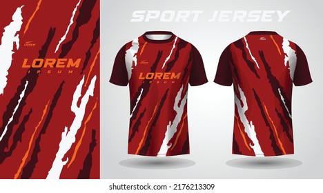 red t-shirt sport jersey design
