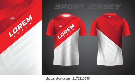 red t-shirt sport jersey design