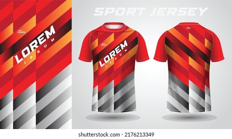 red t-shirt sport jersey design