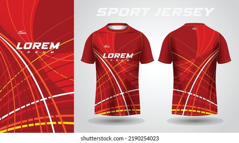 red t-shirt sport jersey design