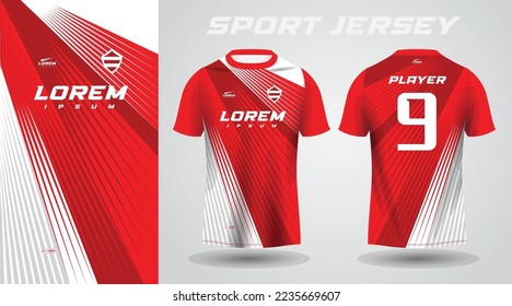 diseño de camisetas rojas de jersey deportivo