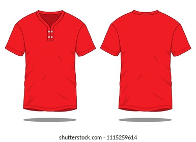 Red T-Shirt for Template : Kiwi Collar