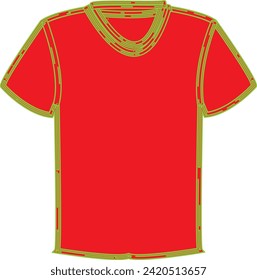 Ein rotes T-Shirt-Vektordesign
