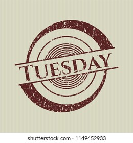 Red Tuesday grunge stamp