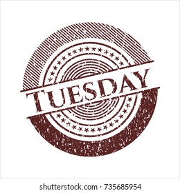 Red Tuesday rubber grunge seal
