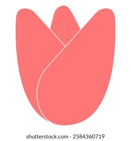Red tulip icon on white background
Tulip flower vector icon