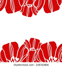 Red tulips background