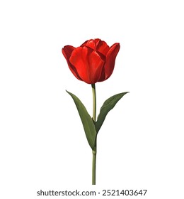 red tulips vector flowers no background