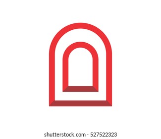 red tunnel door furniture exterior interior architecture image vector icon logo
