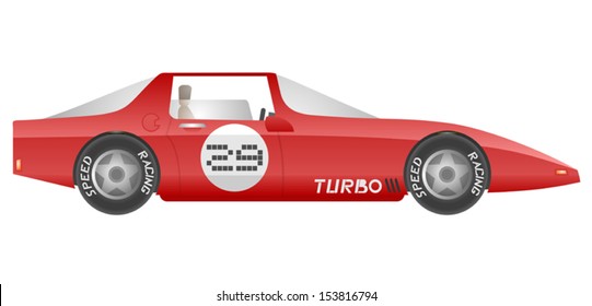 Red turbo car