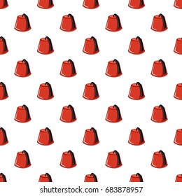 Red Turkish fez pattern