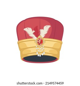 Red Turkish Style Crown Vector