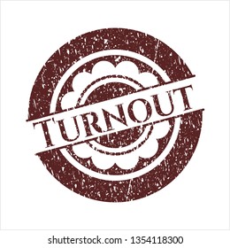 Red Turnout rubber grunge seal