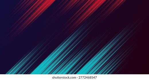 Red and turqoise color gradient grunge brush