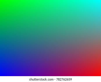 Red, turquoise, blue and green gradient mesh background in rainbow colors. Abstract blurred smooth image. Smooth blend banner template. Iridescent holographic wallpaper, frame, banner.