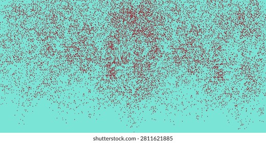 Red and turquoise old peeling paint texture. Aged shabby painted surface abstract grunge background