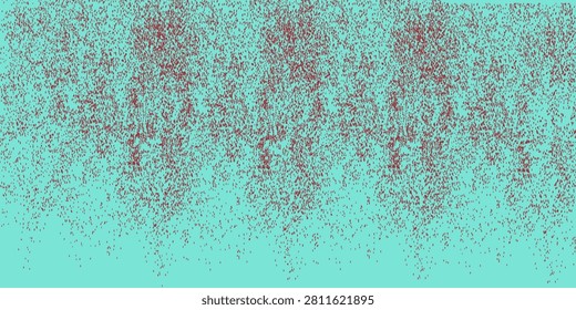 Red and turquoise old peeling paint texture. Aged shabby painted surface abstract grunge background