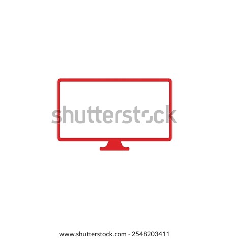 Red TV Vector Icon: A Modern and Eye-Catching Design