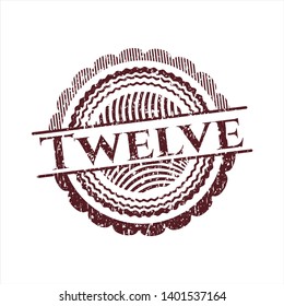 Red Twelve distressed rubber texture