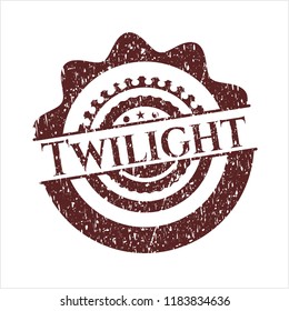 Red Twilight distressed rubber stamp
