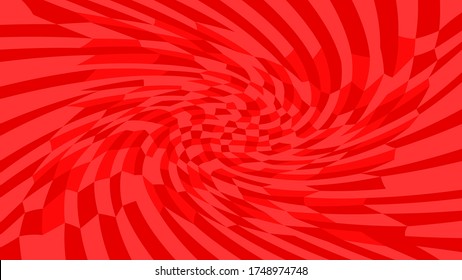 red twirl wave pattern abstract for background, optical wave twirl red color, hypnotic concept, dynamic motion curve of lines flowing, lines wave shaped array of blended points illusion, vector