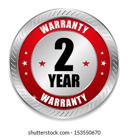 Red two year warranty seal