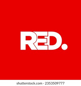 Red Typography letters on red background.