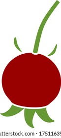 Fruto Ugni rojo en forma plana