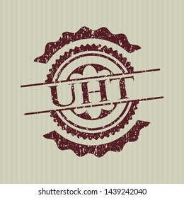 Red UHT rubber grunge stamp