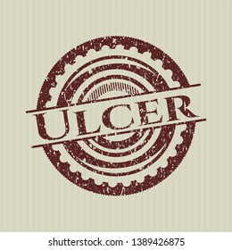 Red Ulcer with rubber seal texture
