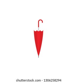 red umbrella closed vector on white background