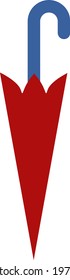 Red umbrella, icon illustration, vector on white background