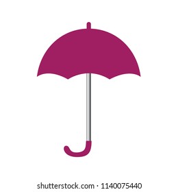 Red umbrella icon isolated on a white background