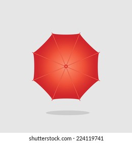 red umbrella icon vector