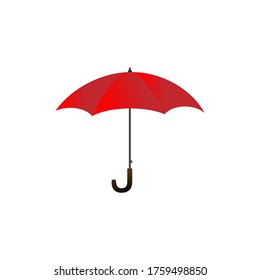 Icono de paraguas rojo. Ilustración del vector