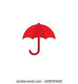 Red umbrella icon,vector on a white background