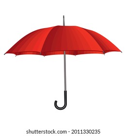 Red Umbrella Isolated On White Background Stock Vector (royalty Free 