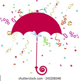 red umbrella on background serpentine
