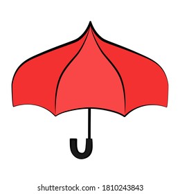 Red umbrella vector icon illustration