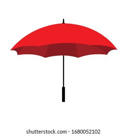 Red umbrella vector and icons. Good for minimalism design.