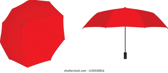Red umbrella. vector illustration