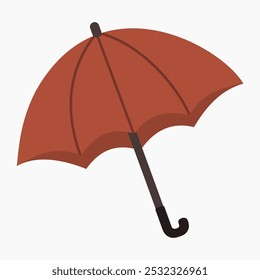 Ilustração de vetor de guarda-chuva vermelho isolada no fundo branco	