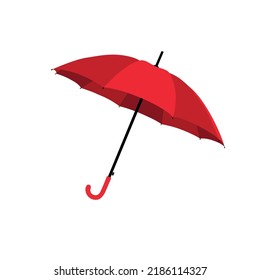 Red Umbrella Vector Illustrationisolated On White Stock Vector (Royalty ...