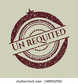 Red Un requited distressed rubber grunge stamp