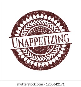Red Unappetizing rubber grunge stamp