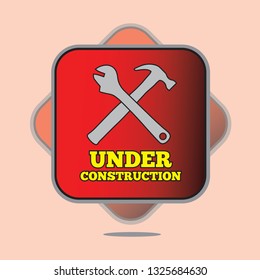 Red Under Construction Sign