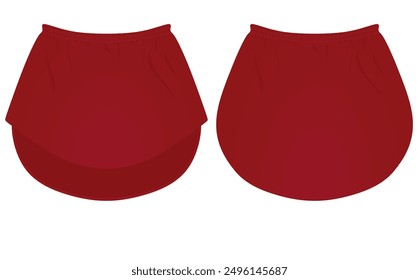 Rojo debajo de la falda. Ilustración vectorial